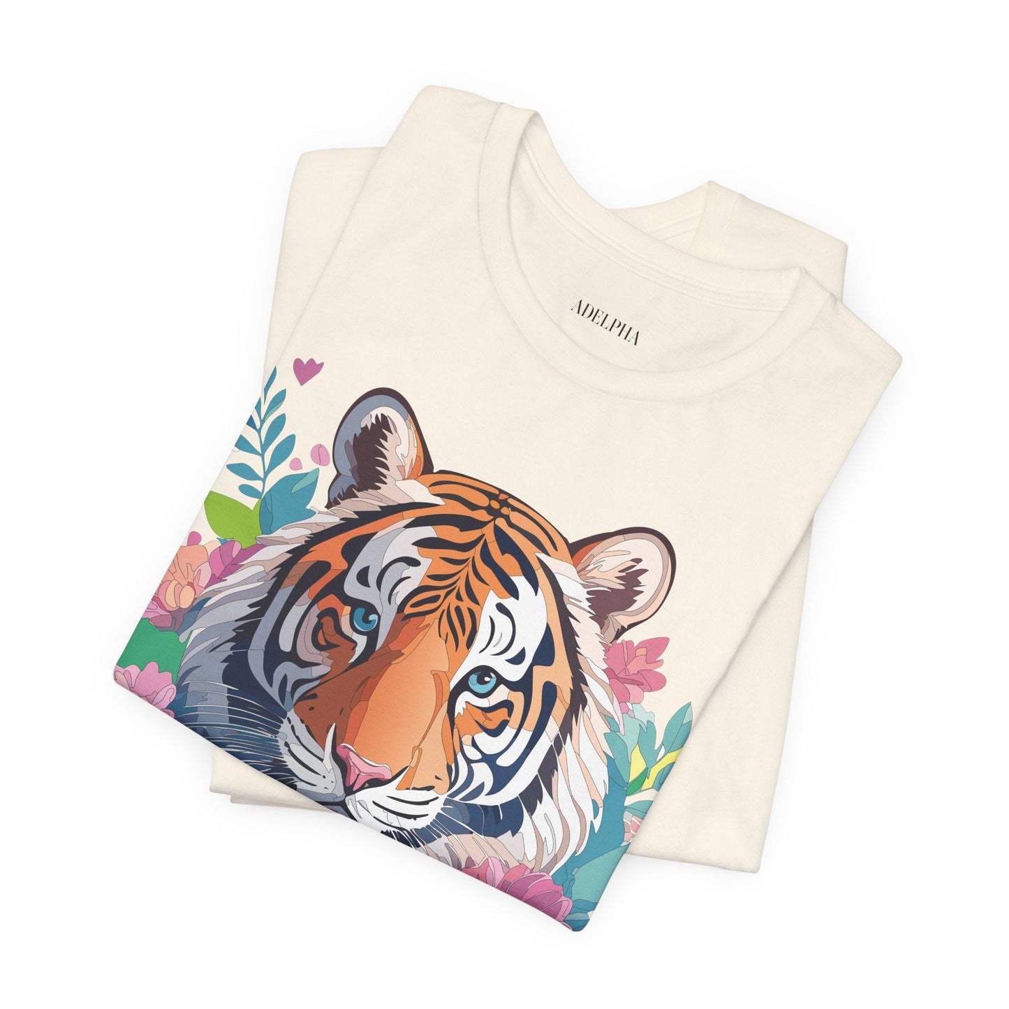 Tiger Graphic Unisex 100 Cotton Vintage Art with Animal Tee 2