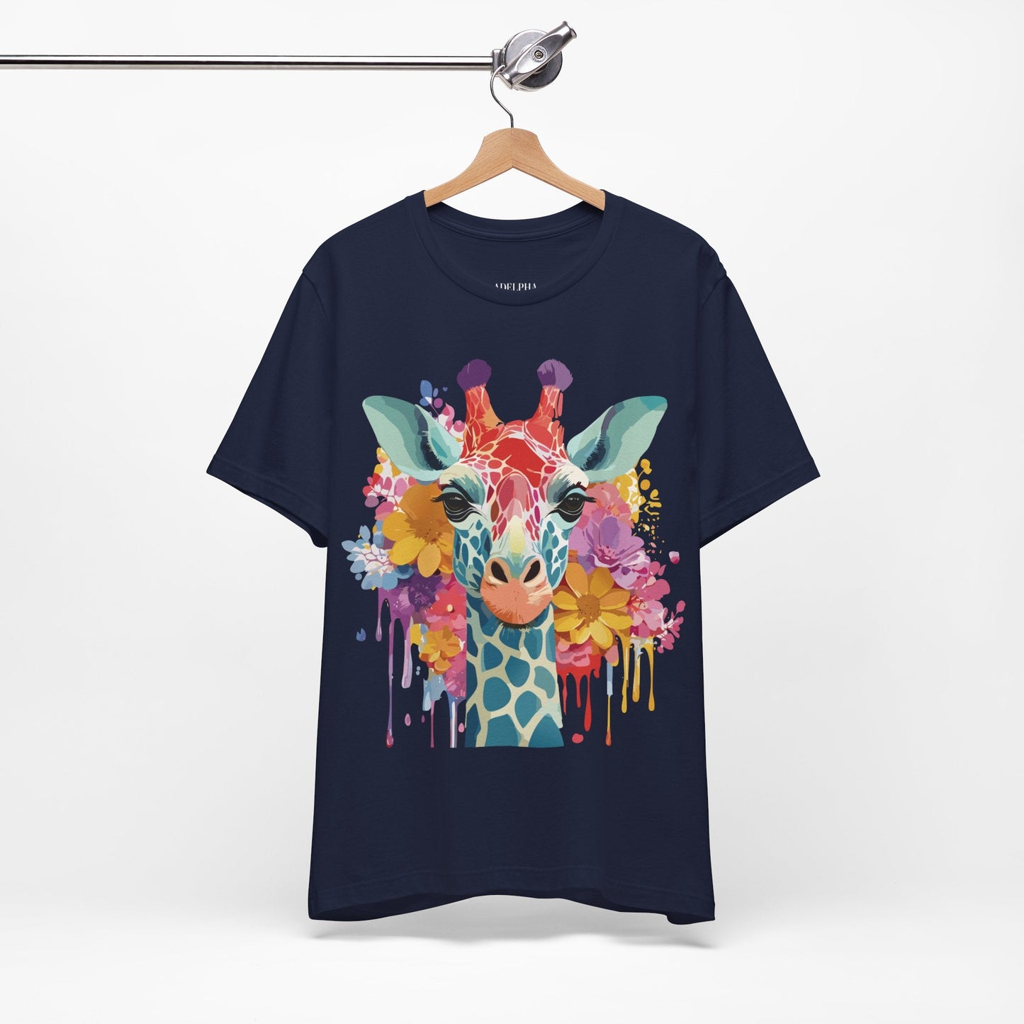 Adelpha Giraffe Graphic Tee Unisex Jersey Short Sleeve Vintage Inspired Art Design
