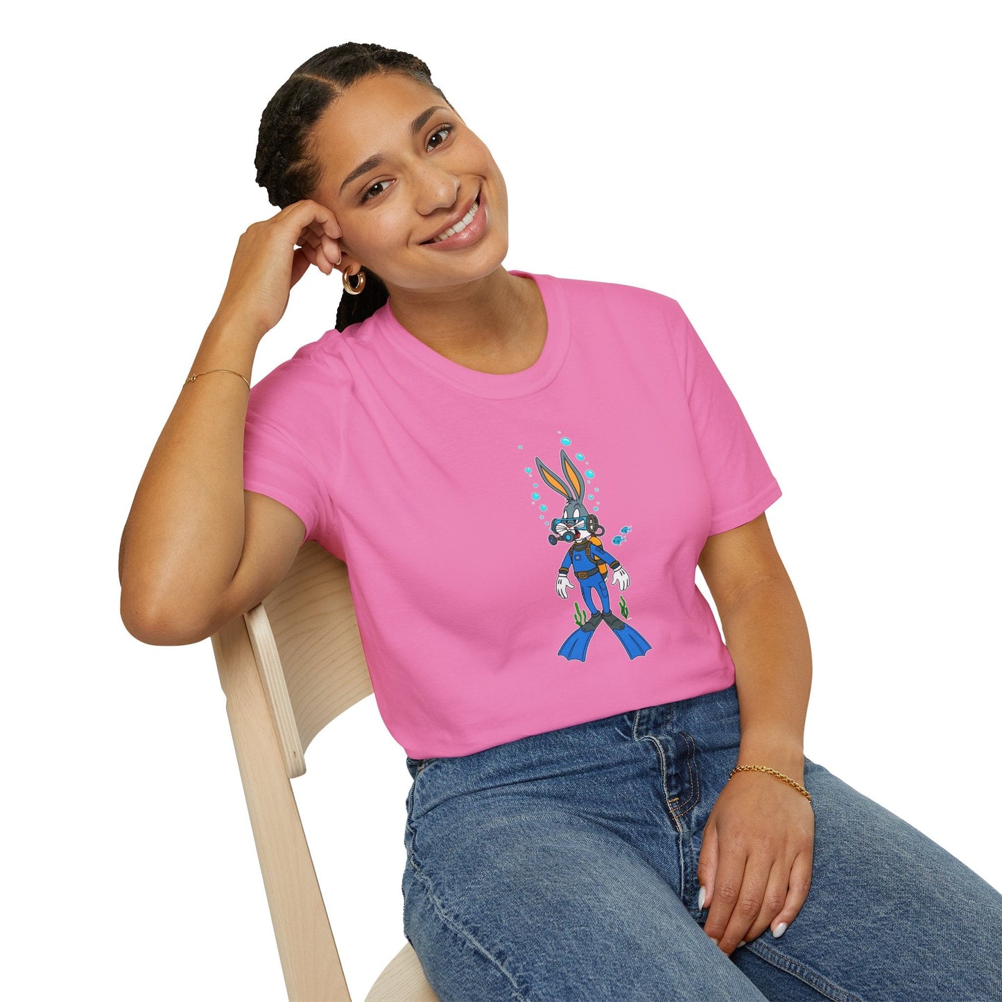 Bugs Bunny Animation Shirt Unisex T Shirt Cartoon Design Tee 100 Percent Cotton Gildan Softstyle