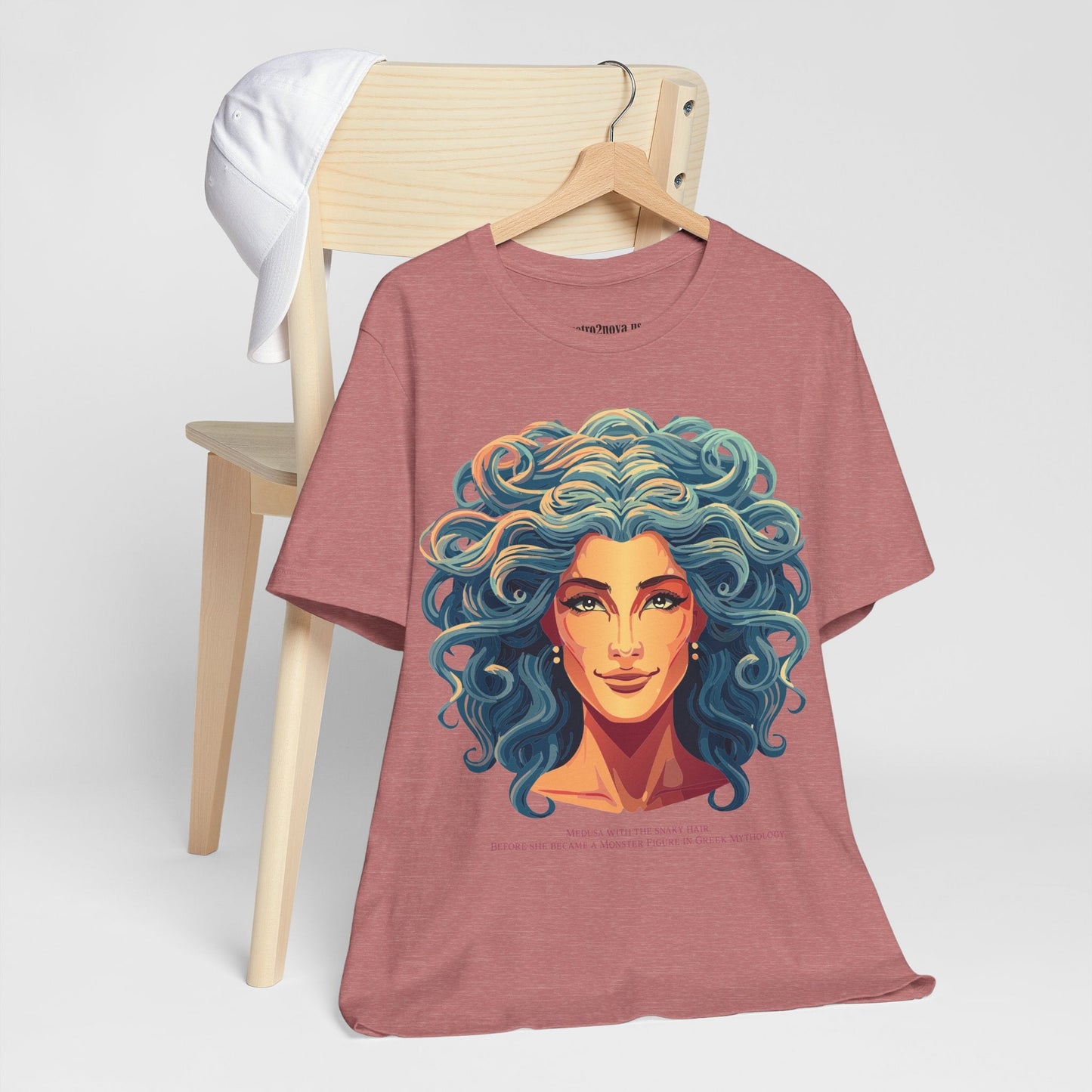 Medusa Goddess Shirt Unisex Graphic Tee by Retro2Nova Vintage Style Cotton Short Sleeve