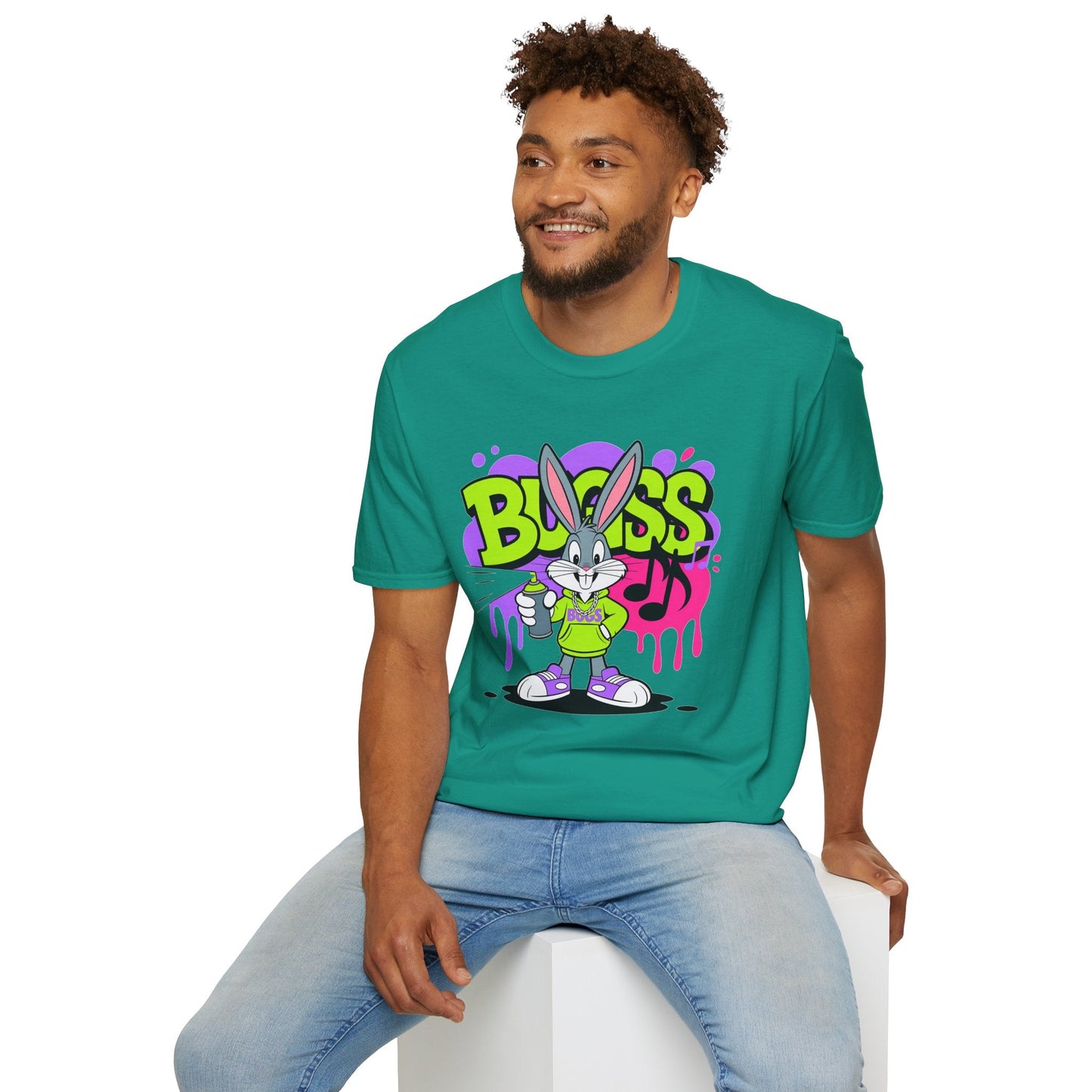 Cartoon T Shirt With Animation Unisex Funny Animals Tee Softstyle Gildan 64000 Apparel