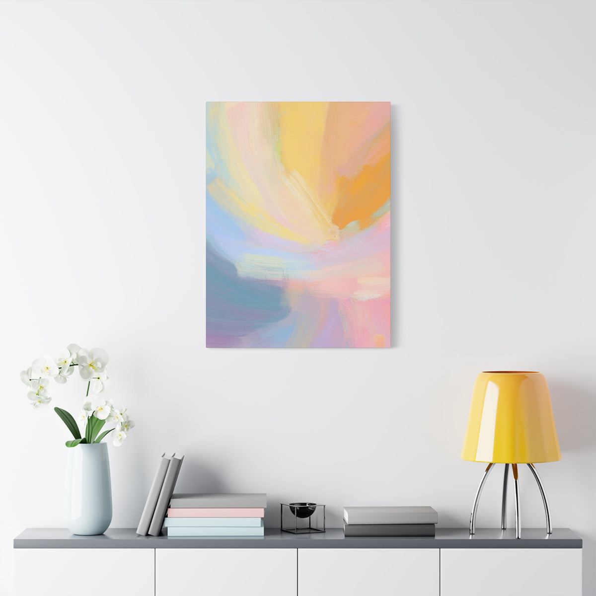 Abstract Pastel Painting Print Canvas 20x24,20x30,24x30 24x32,24x36,30x40 32x48,36x48,40x60 Pine-Wood Inner Frame ABS-95