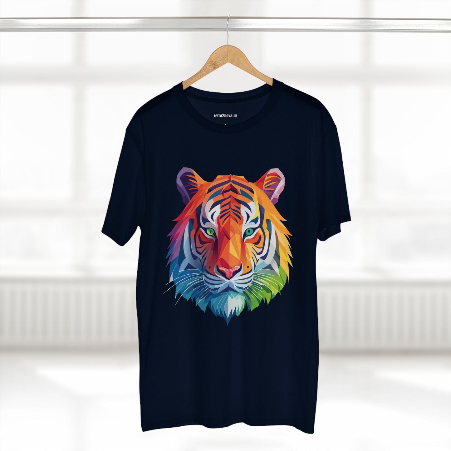 Tiger Animal Shirt Unisex Premium Cotton Tee With Original Art Design Retro2Nova Art Collection Exclusive Art Print