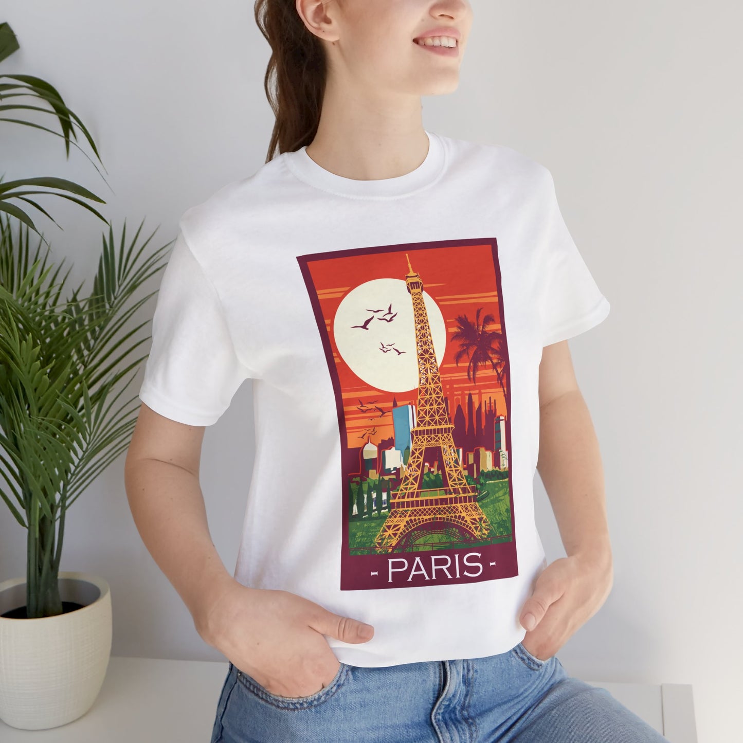 Retro Poster Paris Graphic Design Tee, Paris Shirt, Vintage Tees, Art Design T-Shirt, Graphic Tee, Retro Art Shirts