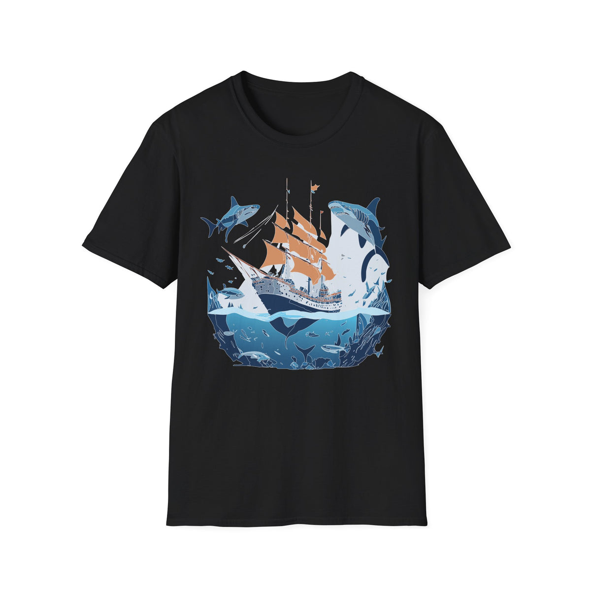 Ocean U boat Graphic Tee Gildan Unisex 100 Cotton Tee Shirt h37