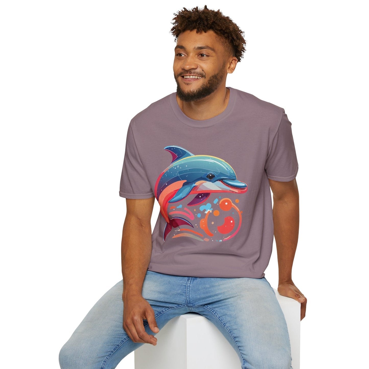 Gildan Softstyle Dolphin Shirt Unisex Short Sleeve Tee 100 Percent Ring Spun Cotton Comfortable Wear
