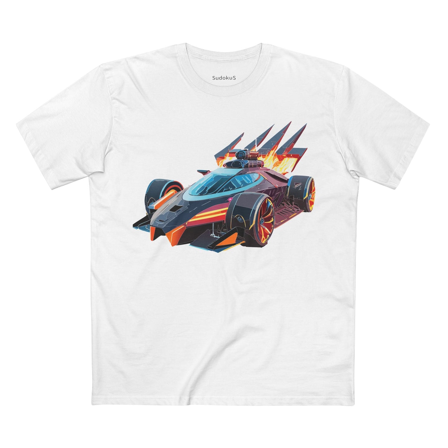 Car Graphic Unisex 100 Cotton Staple Tee 4