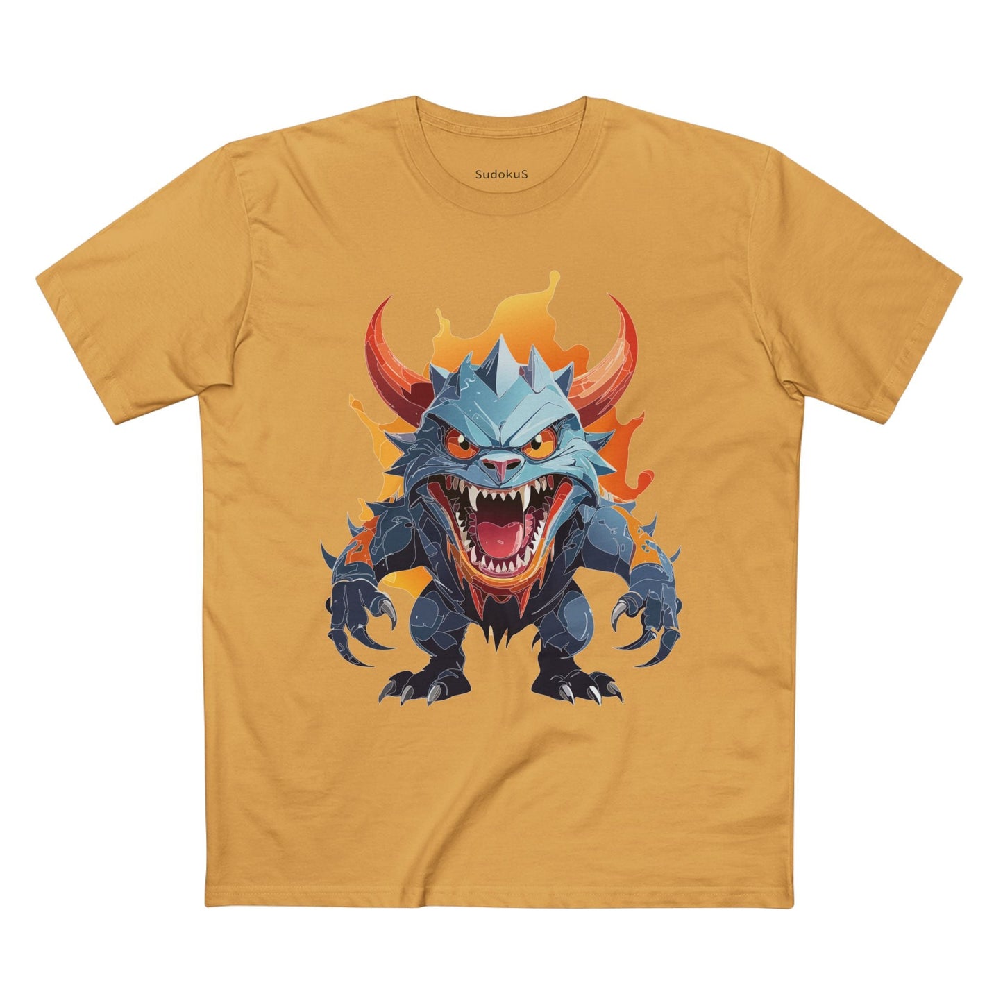 Cartoon Monsters Graphic Unisex 100 Cotton Staple Tee 24