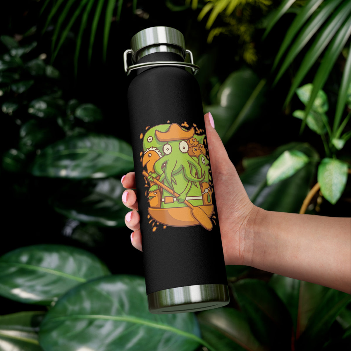 22oz Copper Insulated Water Bottle with Cartoon Design - CV76