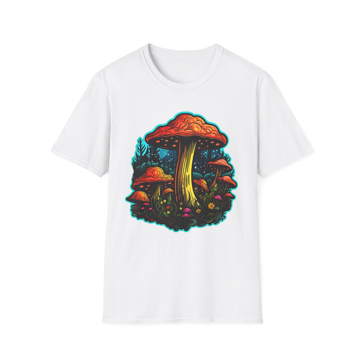 Funny Mashroom Graphic Tee Gildan Unisex 100 Cotton Tee Shirt h22