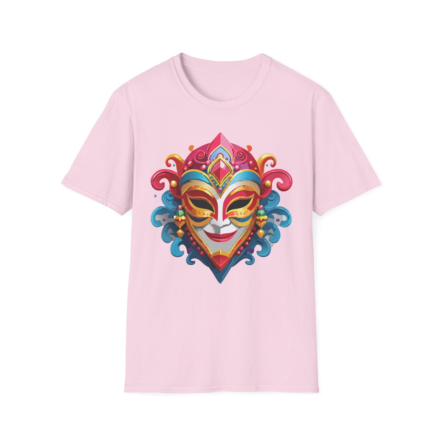 Mask Tee Shirt Unisex Masquerade Tees Softstyle 64000 100 Percent Cotton Lightweight Breathable