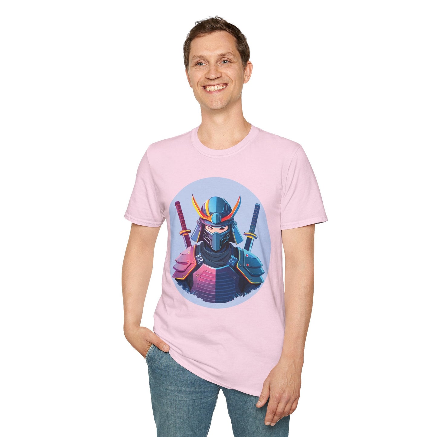 Samurai T Shirt Unisex Softstyle Gildan 64000 Breathable Cotton Tee For Everyday Wear