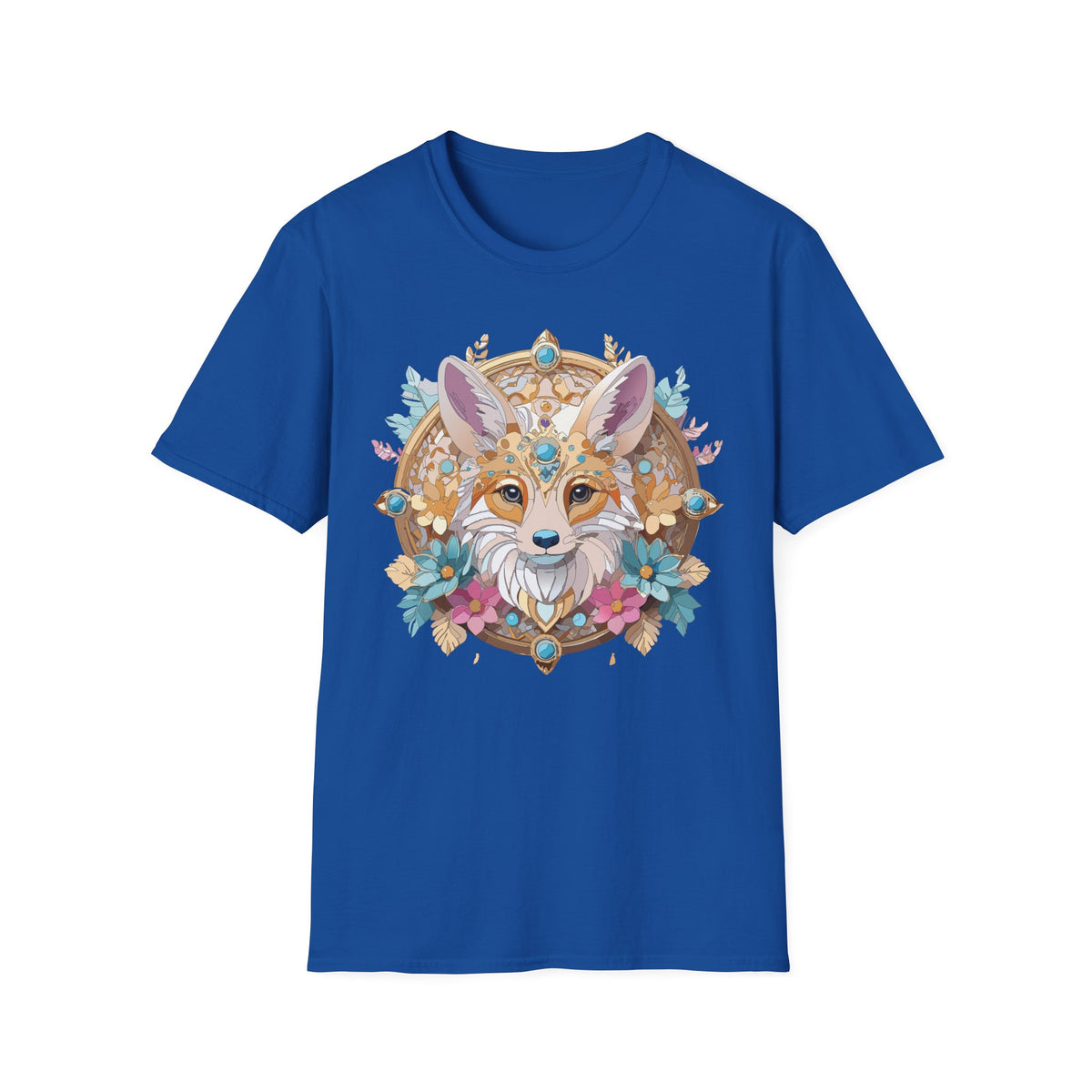 Boho Fox Mandala T-Shirt | Floral Fox Face Tee
