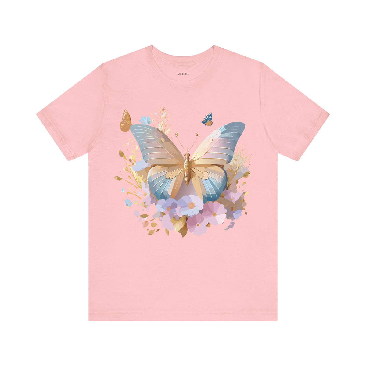 Butterfly Graphic Unisex Cotton Bella+Canvas Tee with Art Design n35