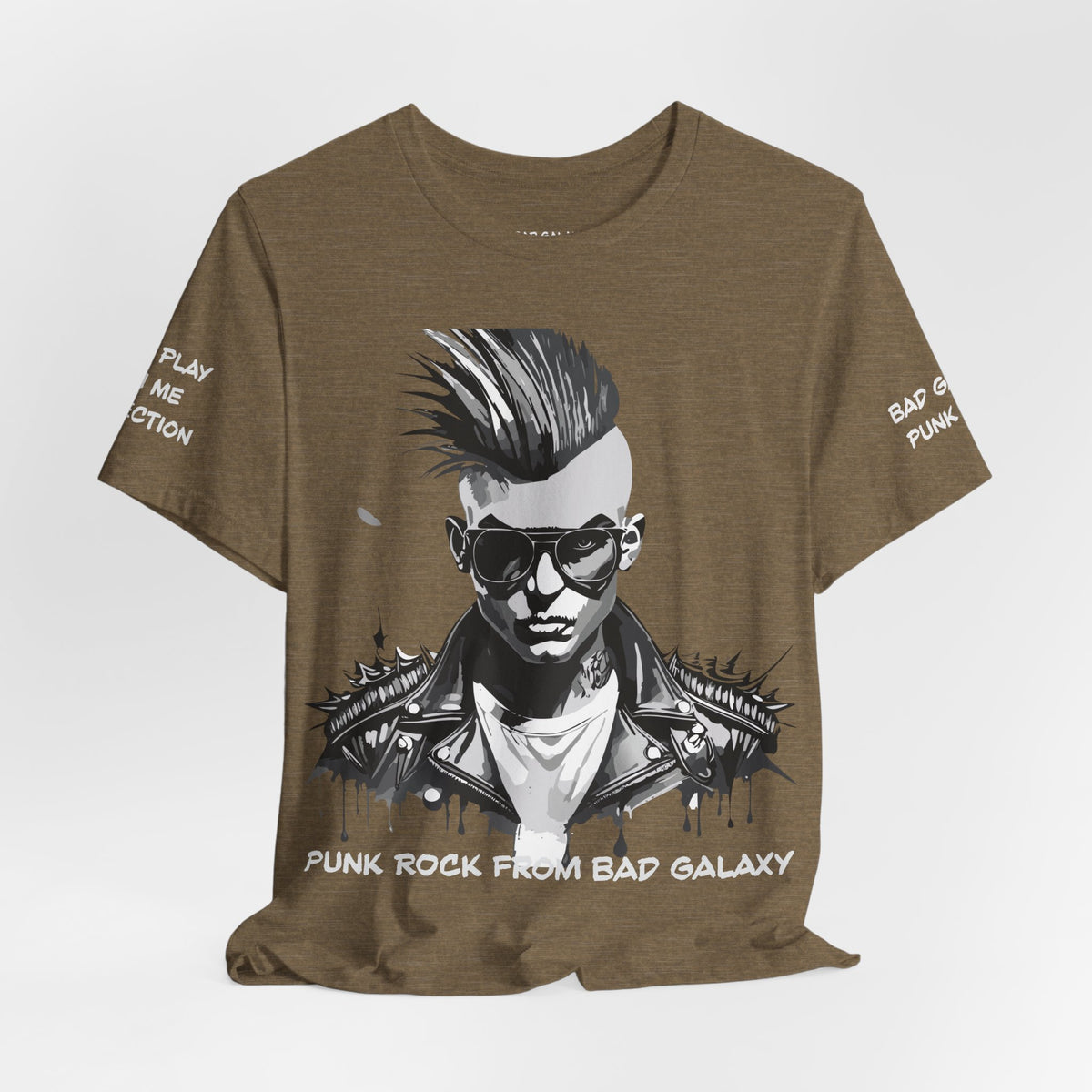 Punk Rock Graphic Unisex Cotton Bella+Canvas Tee with Art Design b23