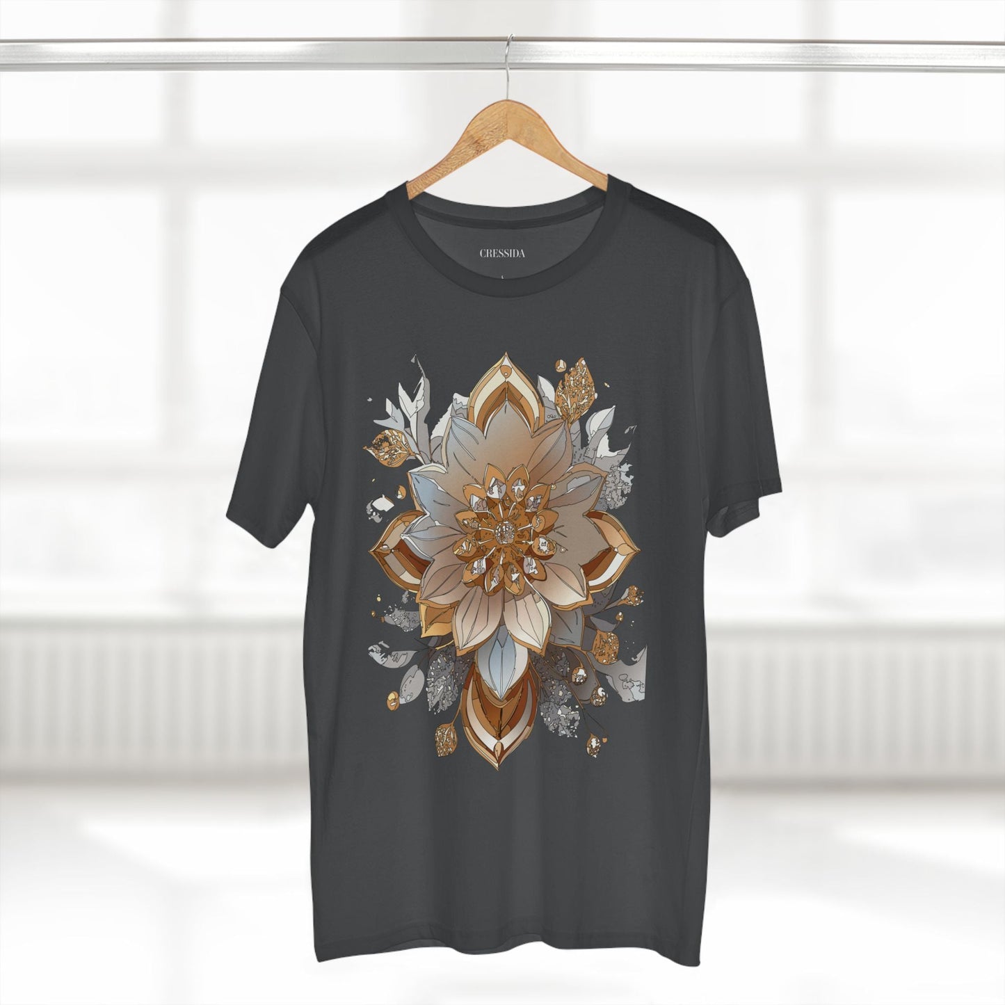 Floral Graphic T-Shirt Unisex 100 Cotton Art Design with Antique Flowers Tee 2