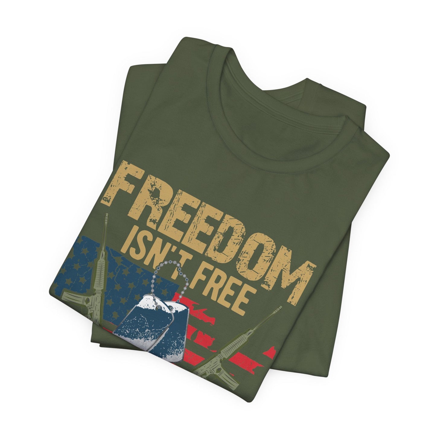 Army Veteran Patriotic Graphic Design Unisex Cotton T-Shirt v19
