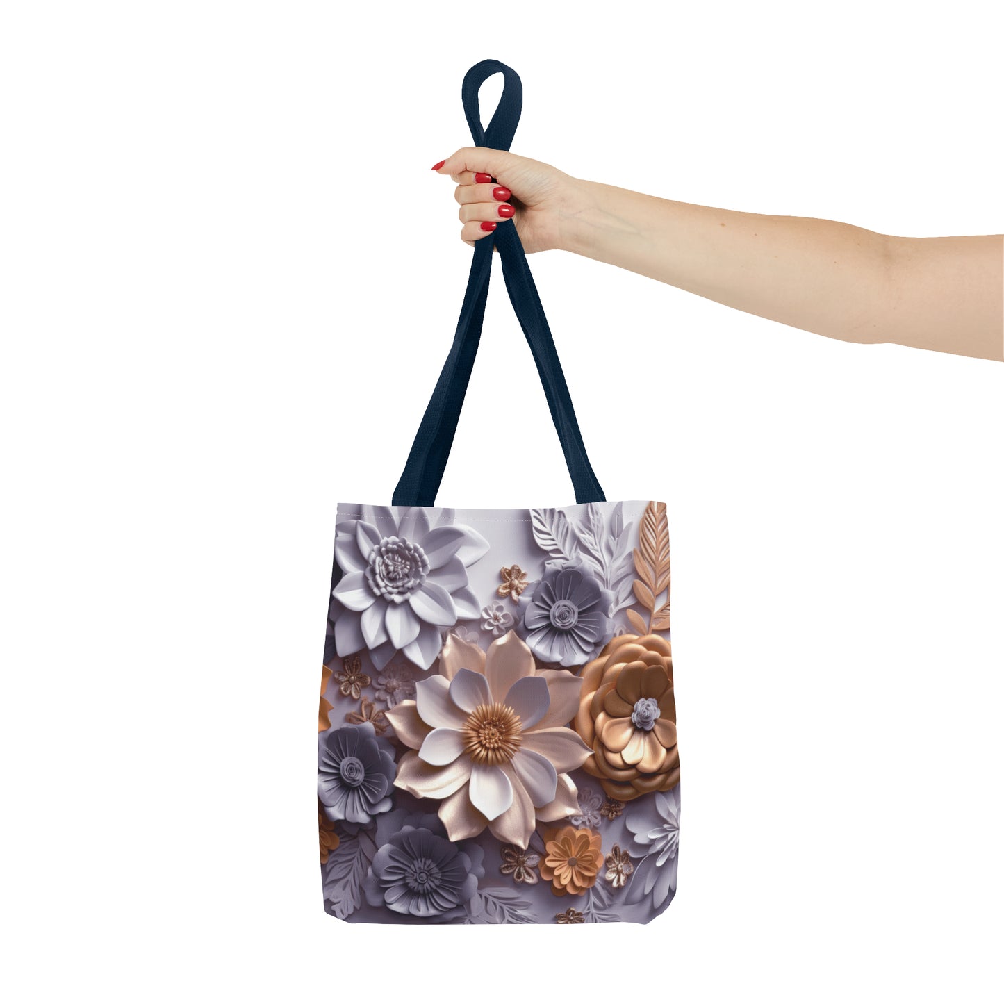 Bolsa de lona con estampados florales 