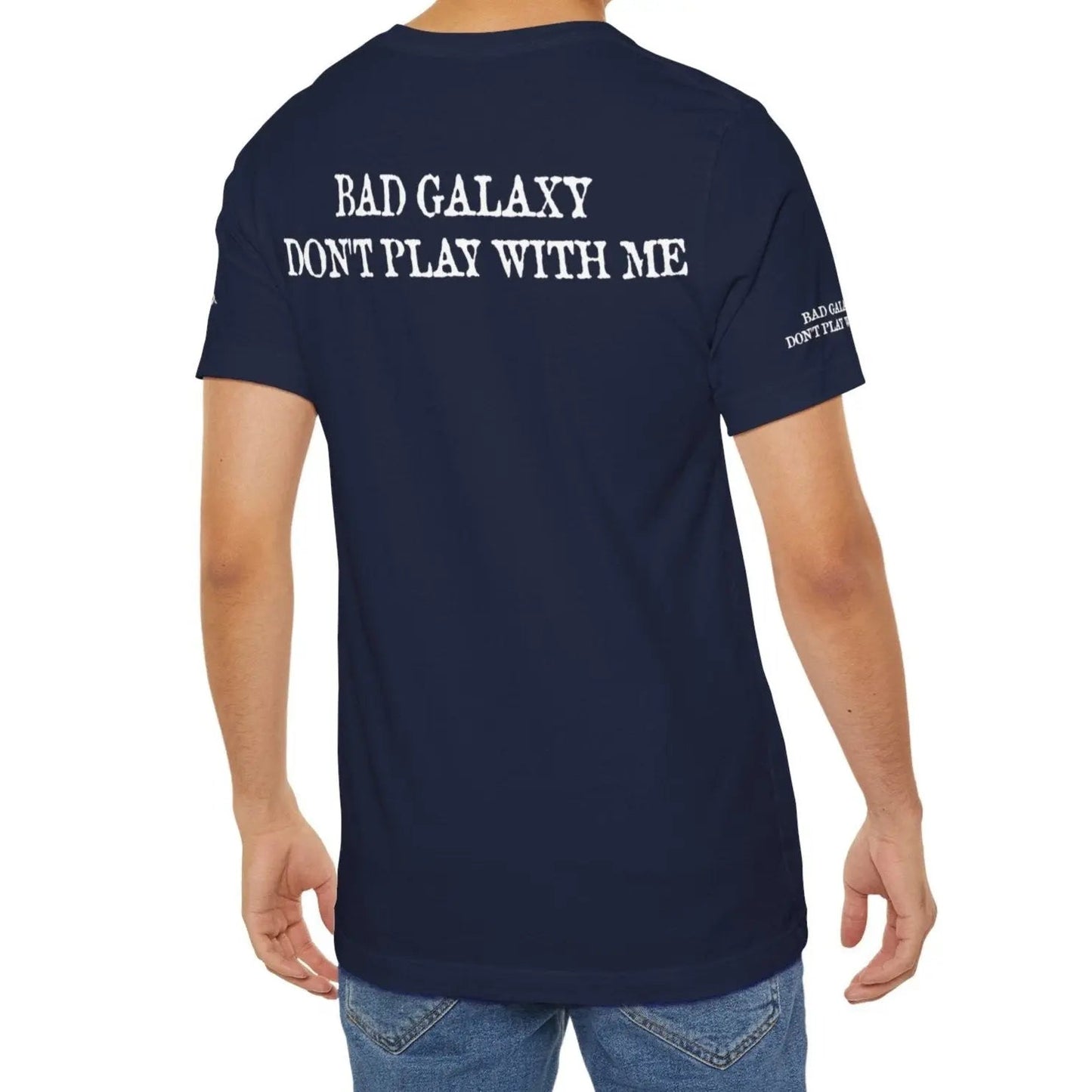 Bad Galaxy Skull T Shirt Made To Order 100 Percent Cotton Eco Friendly Inks USA Designed