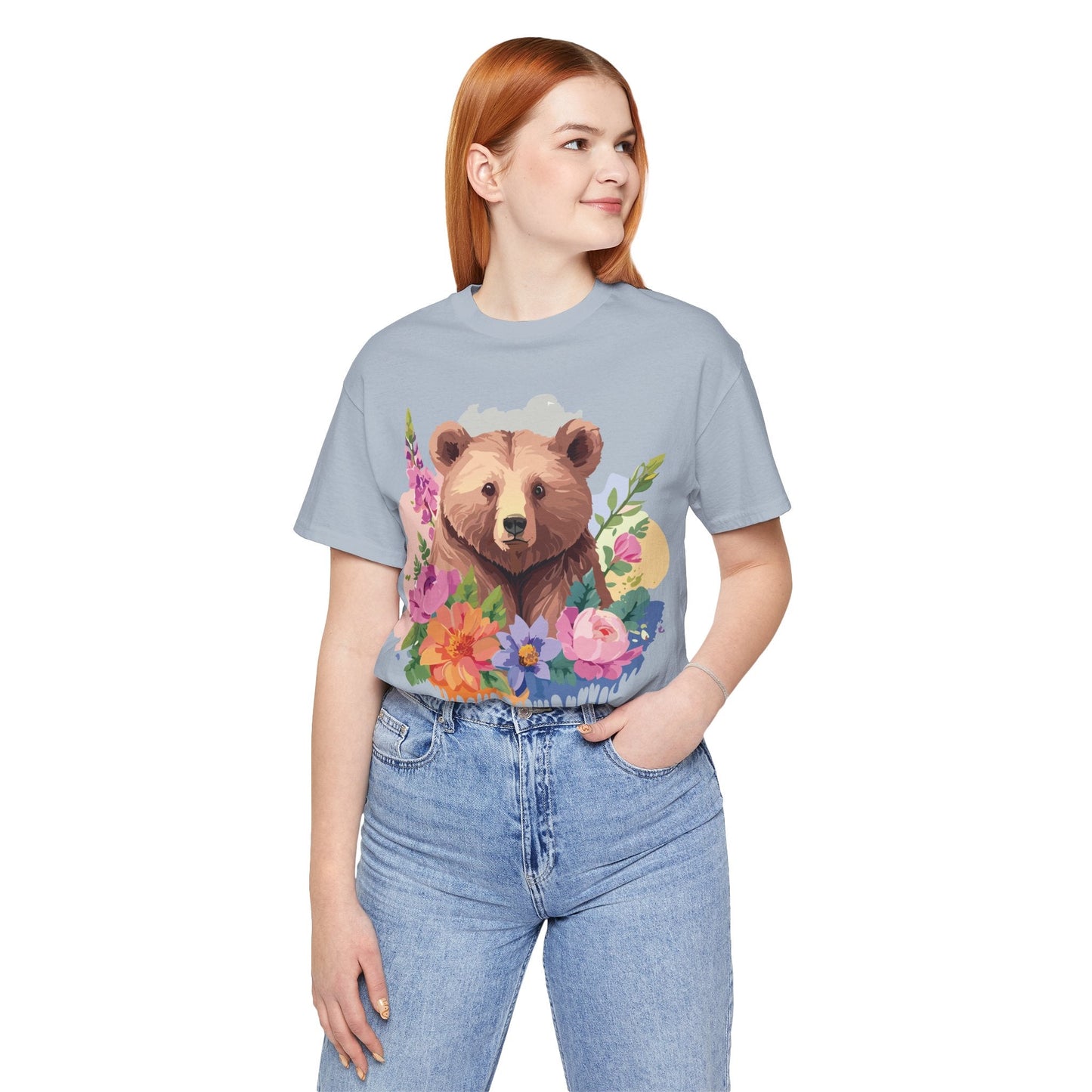 Adelpha Bear Graphic Tee Unisex Short Sleeve Art Design Vintage Inspired