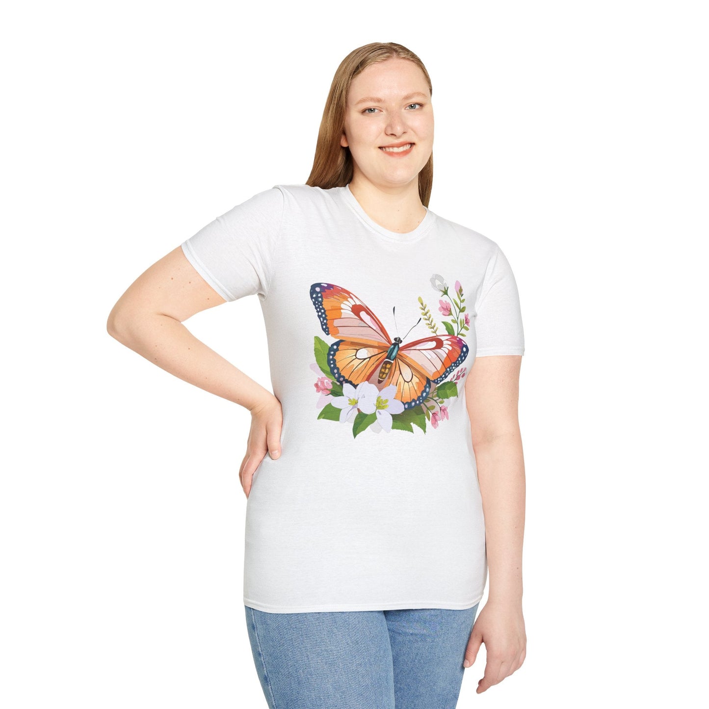 Butterfly Shirt Unisex T Shirt Gildan 64000 Softstyle 100 Percent Ring Spun Cotton