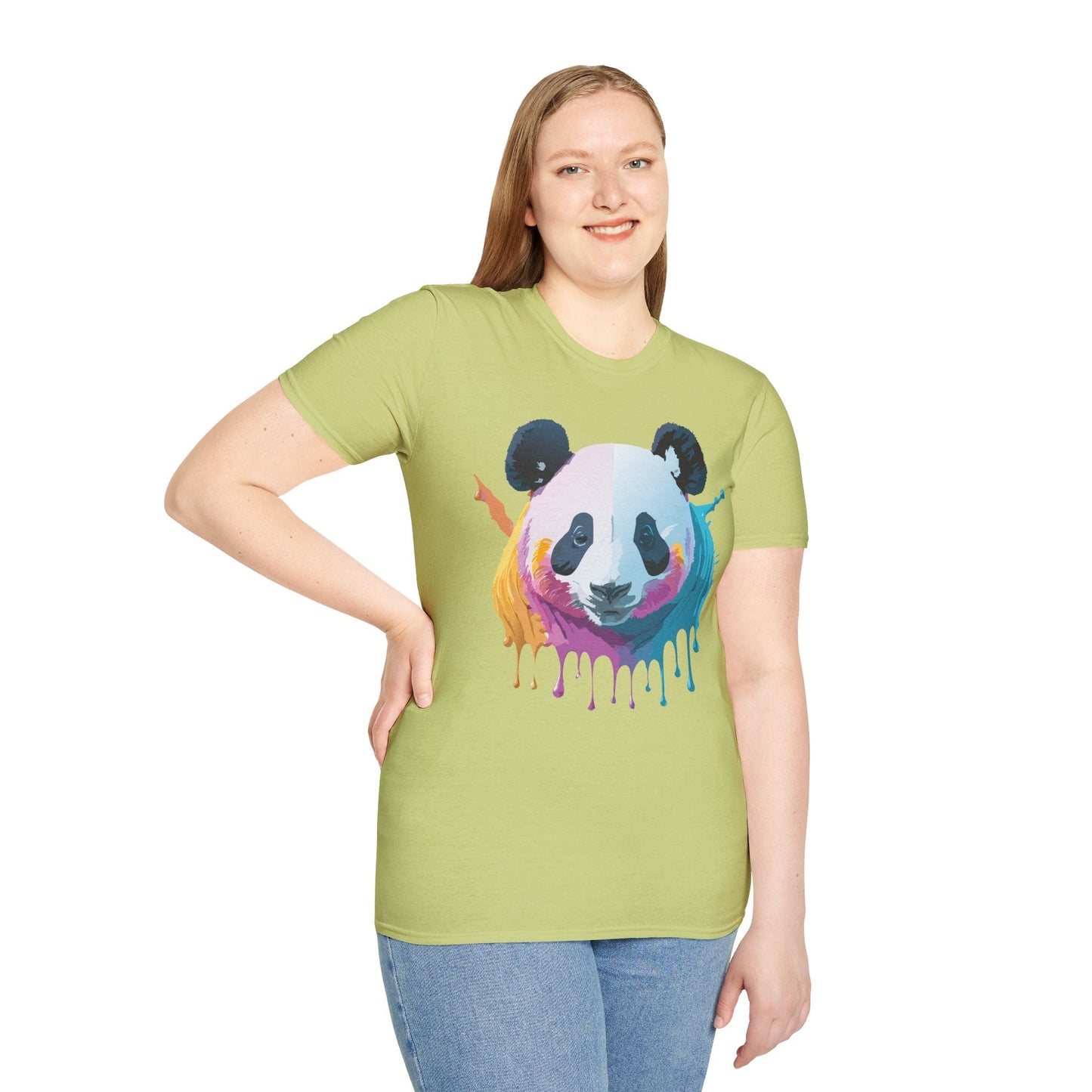 Panda Shirt Unisex T Shirt Softstyle Gildan 64000 100 Percent Ring Spun Cotton Animal Tee
