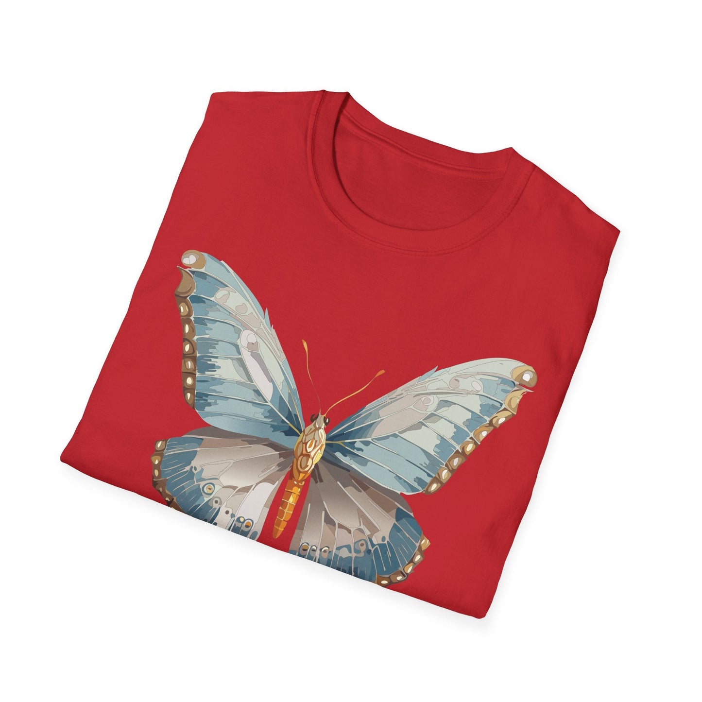 Butterfly Emblem Shirt Unisex T Shirt Gildan Softstyle 64000 Monarch Print Cotton Tee Everyday