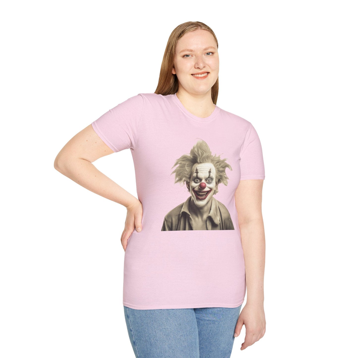 Clown Shirt Unisex T Shirt Funny Man Circus Shirt Scary Man Shirt Softstyle Gildan 64000