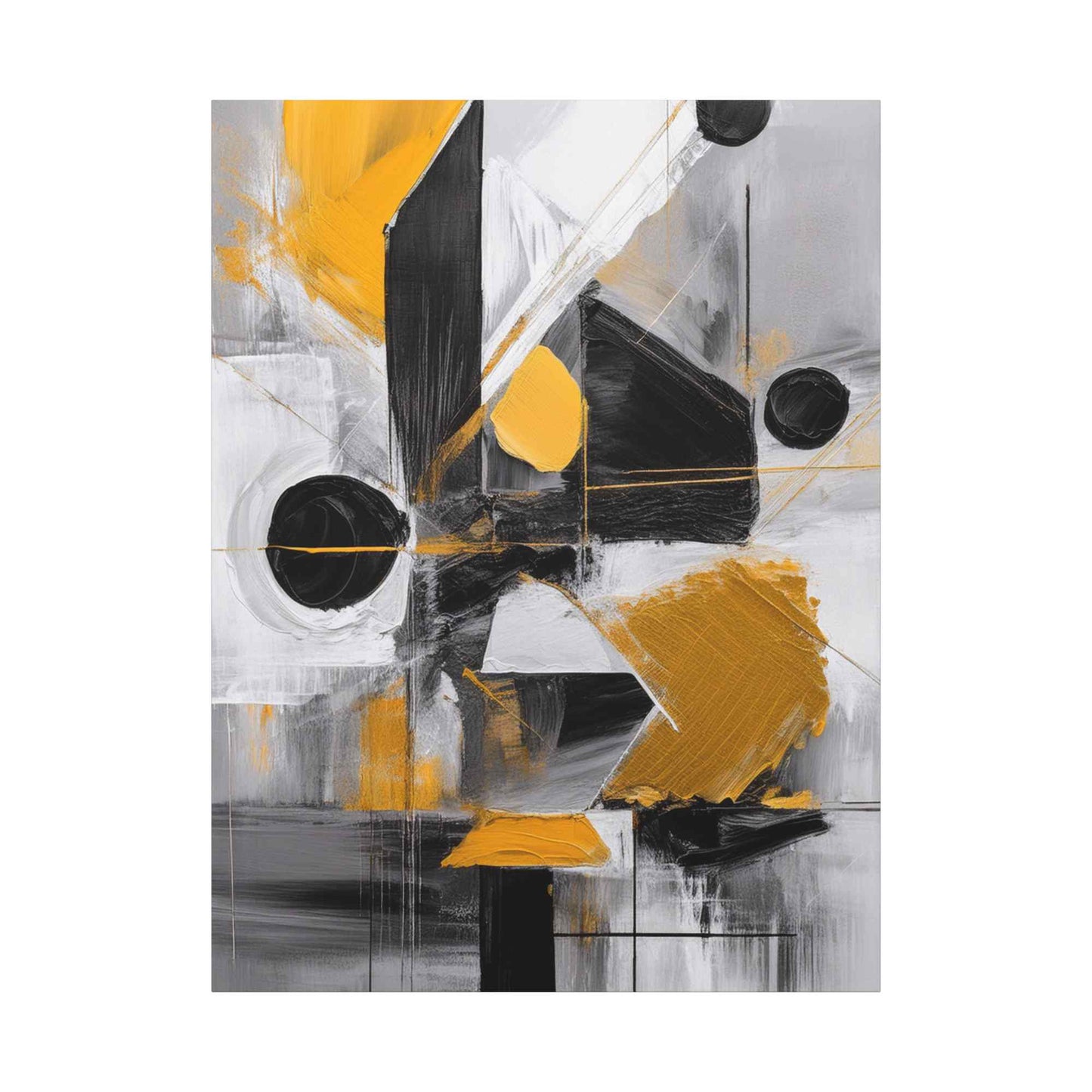 Black Abstract Painting Print Canvas 20x24,20x30,24x30, 24x32,24x36,30x40, 32x48,36x48,40x60 Pine-Wood Inner Frame ABS-20