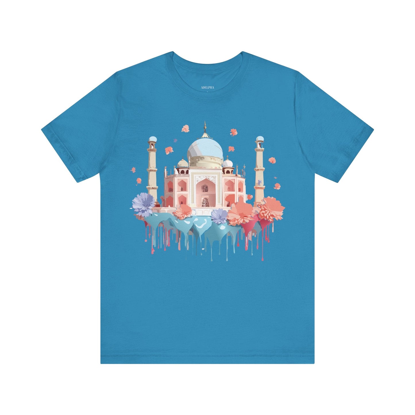 Taj Mahal Graphic Tee Unisex Short Sleeve Shirt By Adelpha Vintage Inspired Artwork
