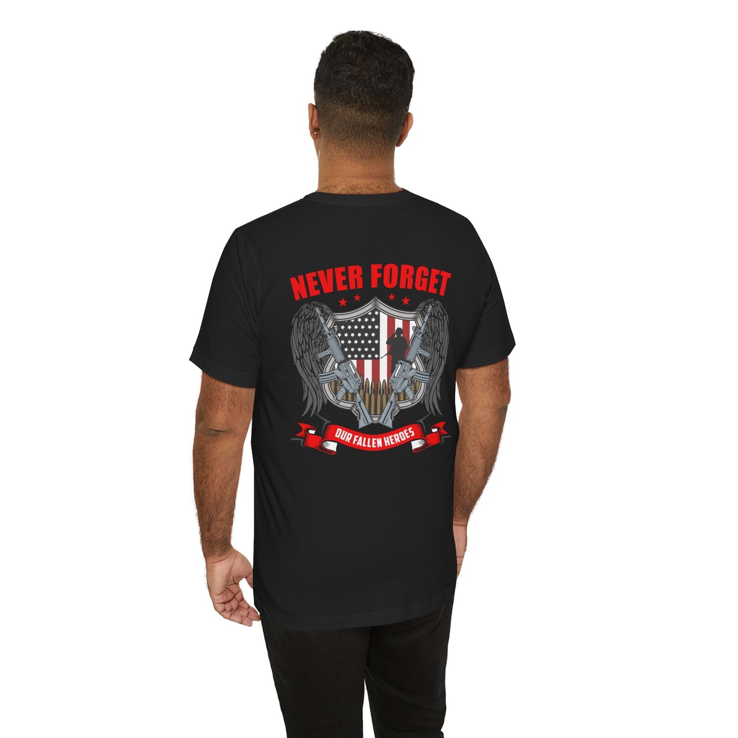 Army Veteran Patriotic Graphic Design Unisex Cotton T-Shirt v39