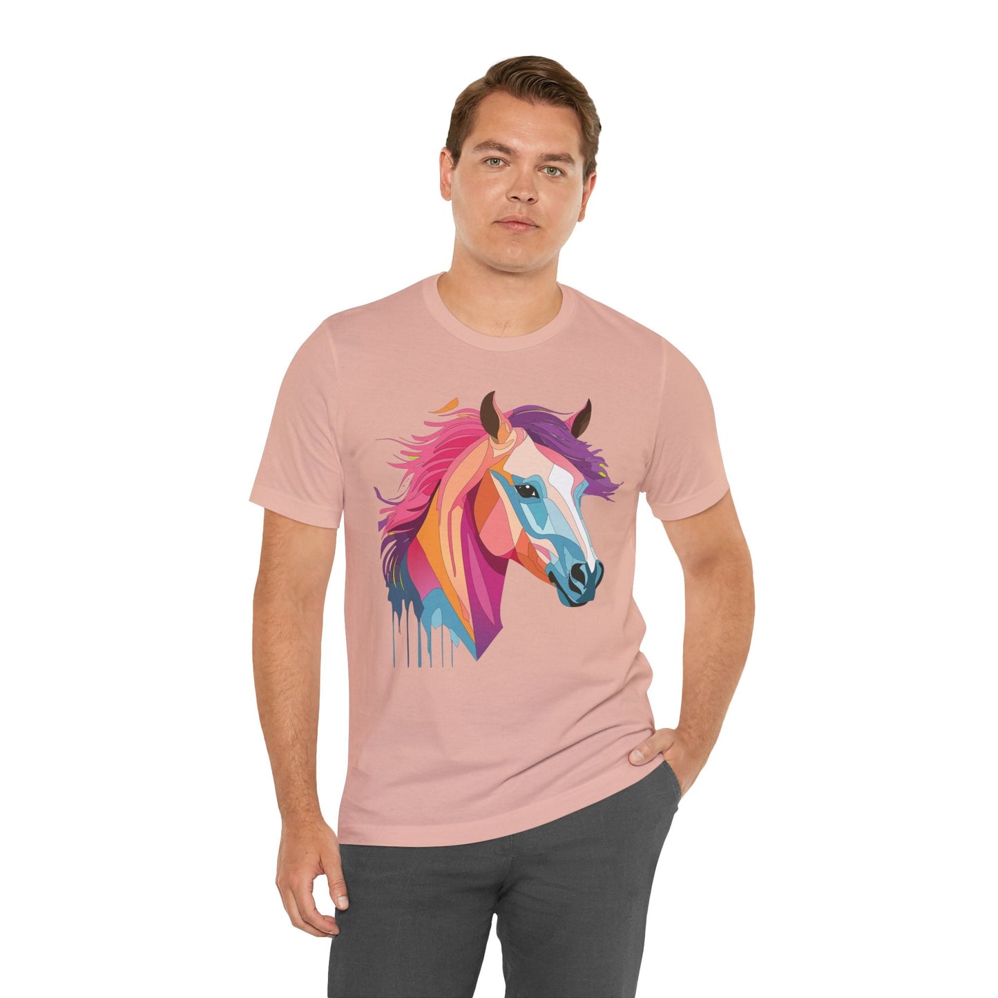Unisex Animal Shirt Art Design Short Sleeve With Wild Animals Graphic Print Comfort Tee