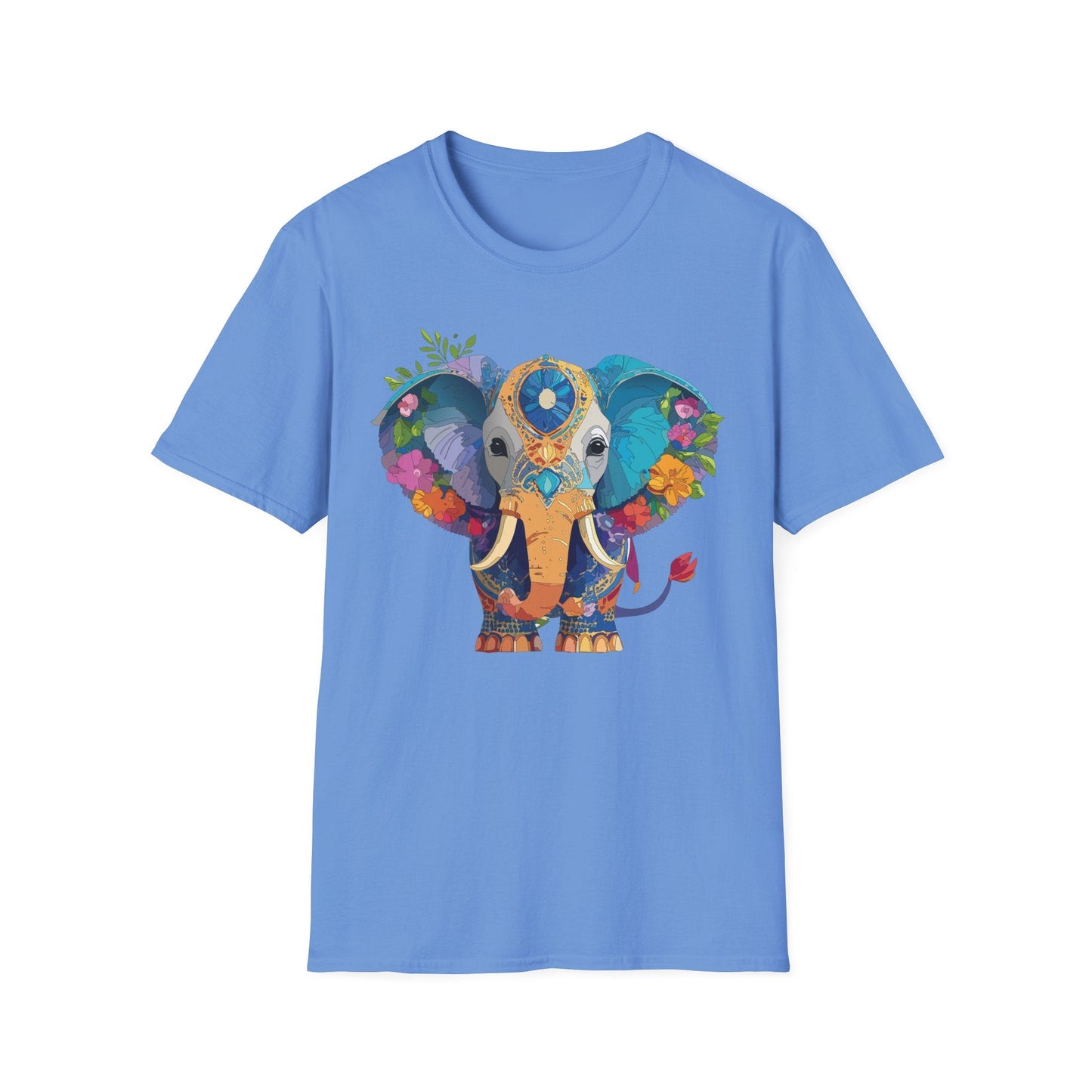 Elephant Graphic Shirt For Adults Unisex Softstyle Tee 100 Percent Cotton Gildan 64000