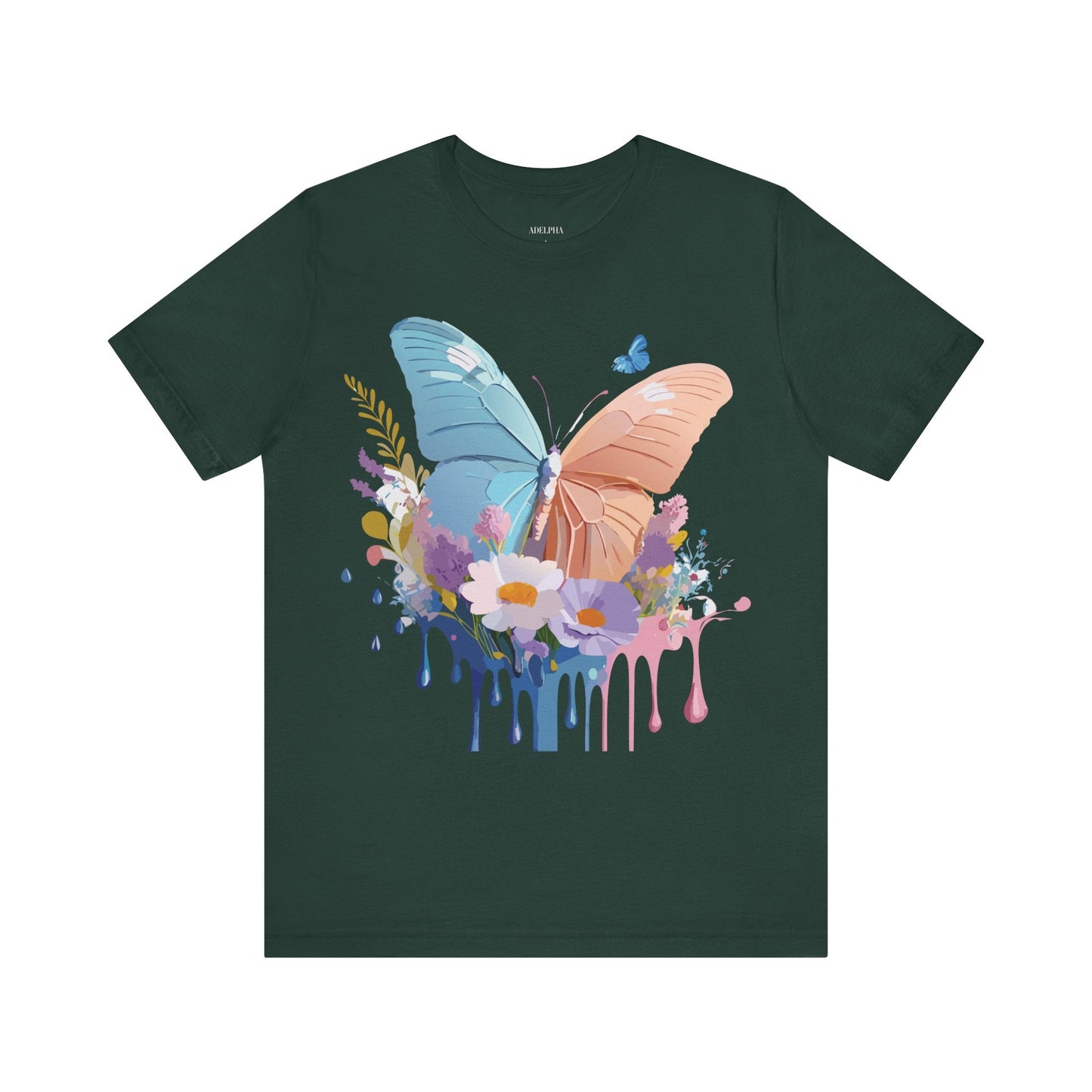 Butterfly Graphic Tee Adelpha Unisex Short Sleeve Art Design
