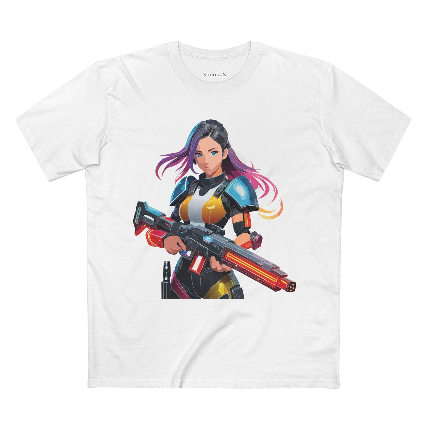 Army-woman Graphic Unisex 100 Cotton Staple Tee 19