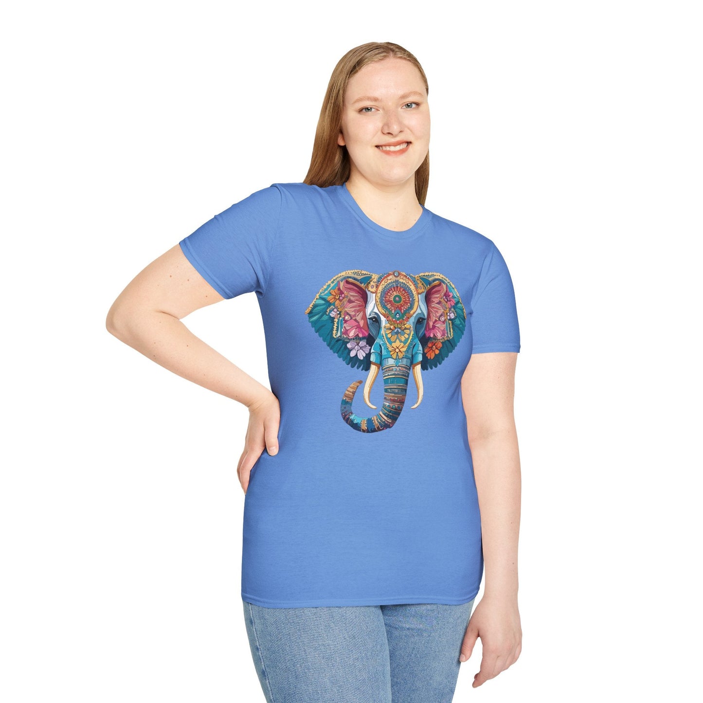 Unisex Elephant Graphic T Shirt Cartoon Elephant Tee Gildan Softstyle 64000 Premium Cotton