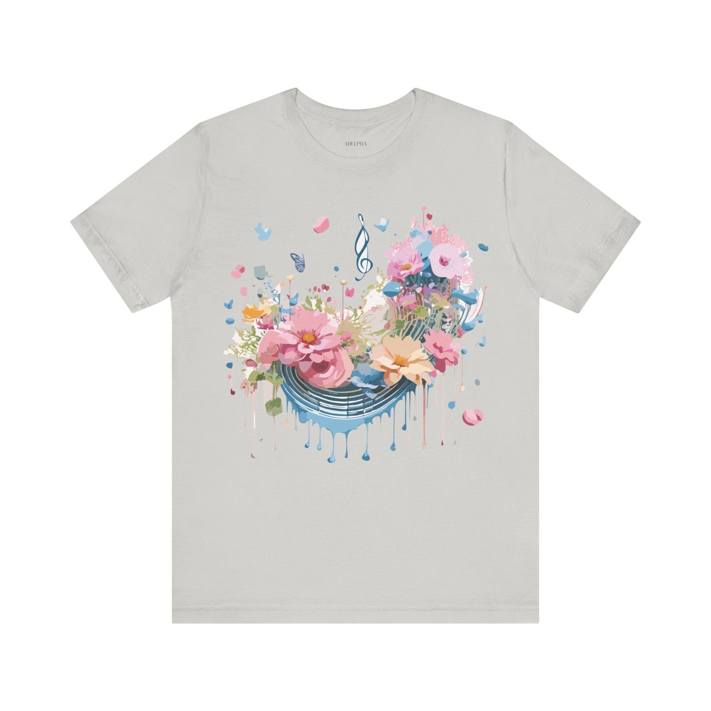 Adelpha Vintage Inspired Music Graphic Unisex T Shirt Tee For Everyday Casual Wear
