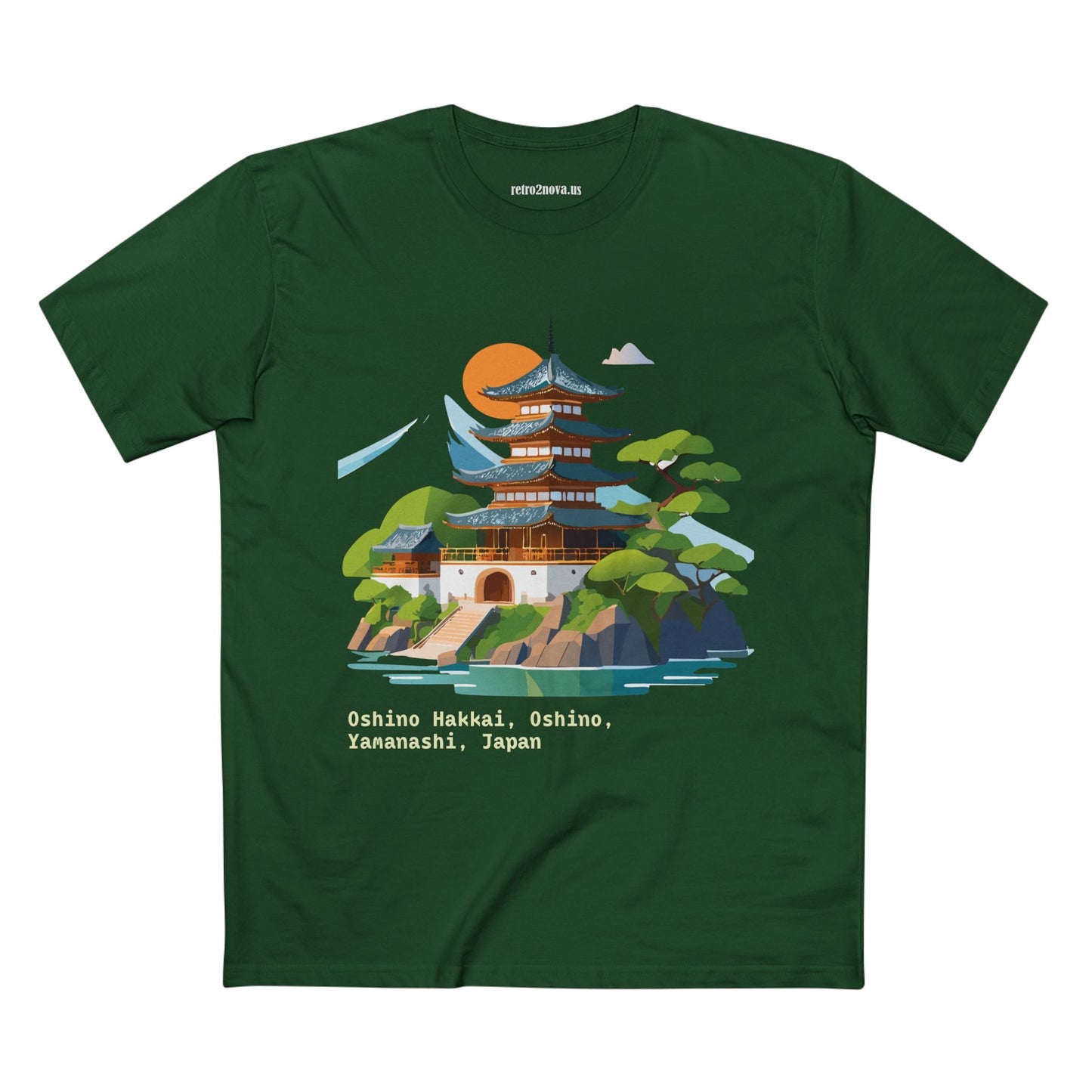 Japan Travel Shirt Unisex Cotton Tee With Original Art Design From Retro2Nova Collection