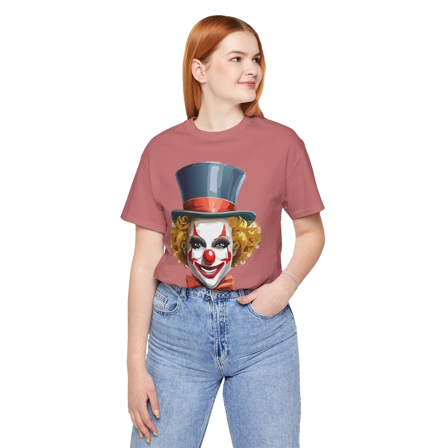 Clown Shirt, Funny Shirt, T-Shirt with Clown, Funny Art Design Tee, Circus Tees, Circus T-Shirt, Unisex Humor Wear 11