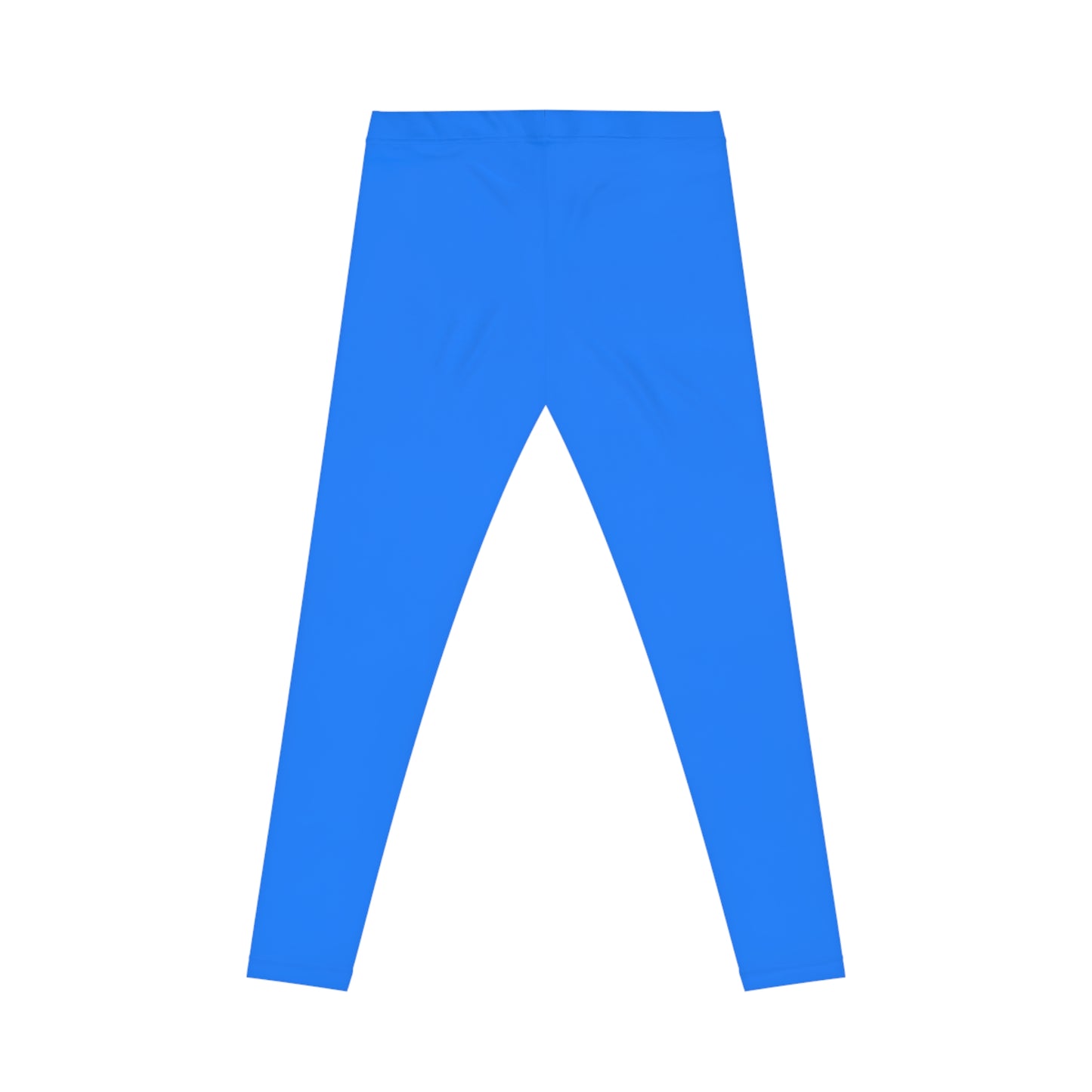 Azure Blue Color Women's Poly-Span Casual Leggings XS-2XL