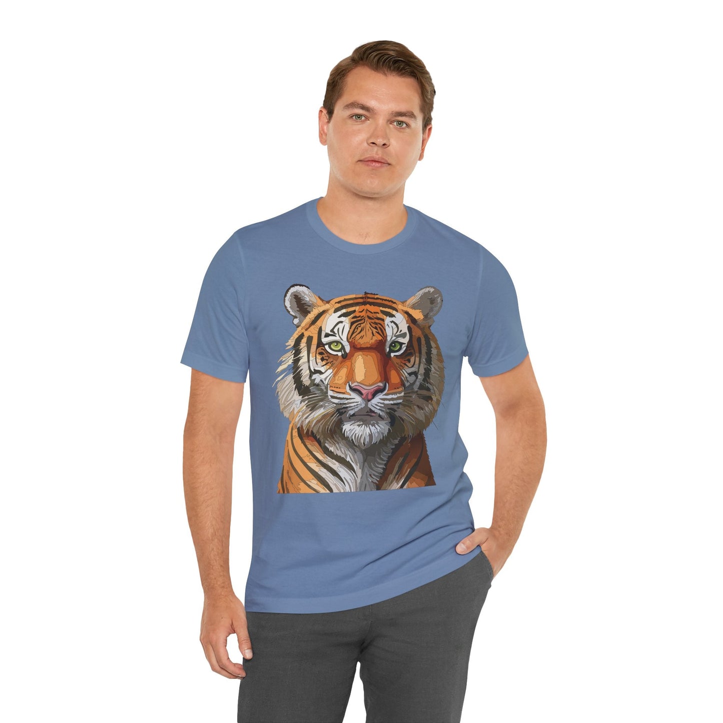 Unisex Animal Art Design Tee Shirt Wild Animals Graphic Tee Softstyle Gildan 64000