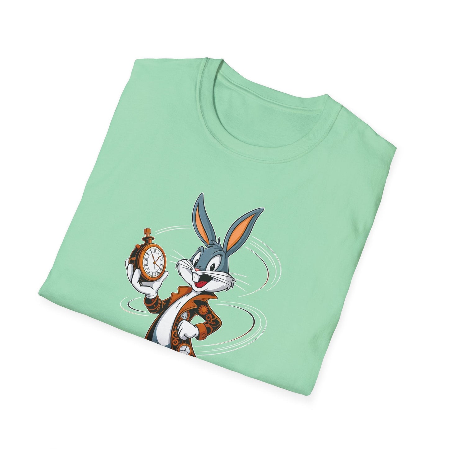 Cartoon Bunny Graphic Unisex Cotton Animal Animation Artwork Design Tee 19