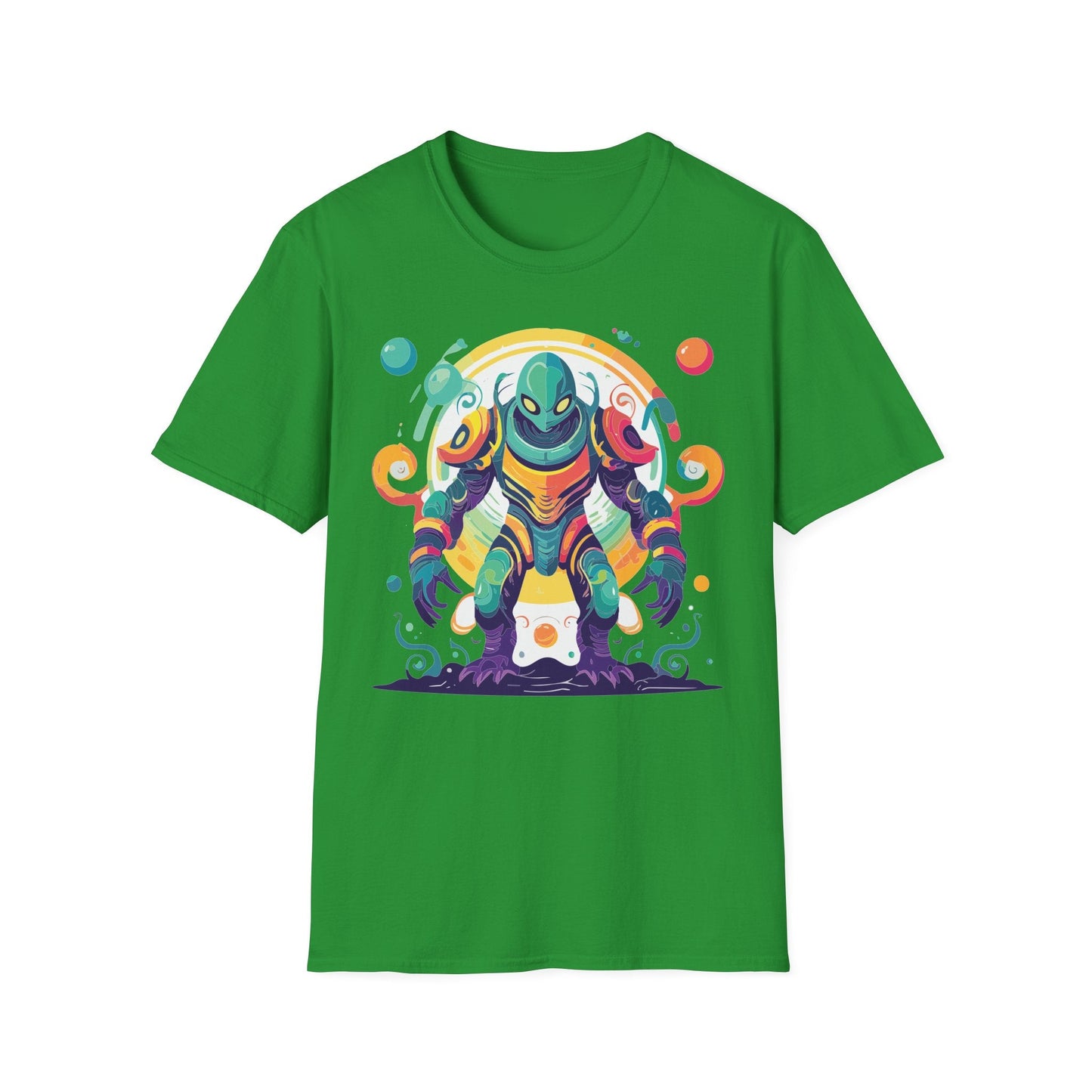 Cosmos Alien T Shirt Unisex Softstyle 64000 with Art Design Durable Comfort Artwork Tee