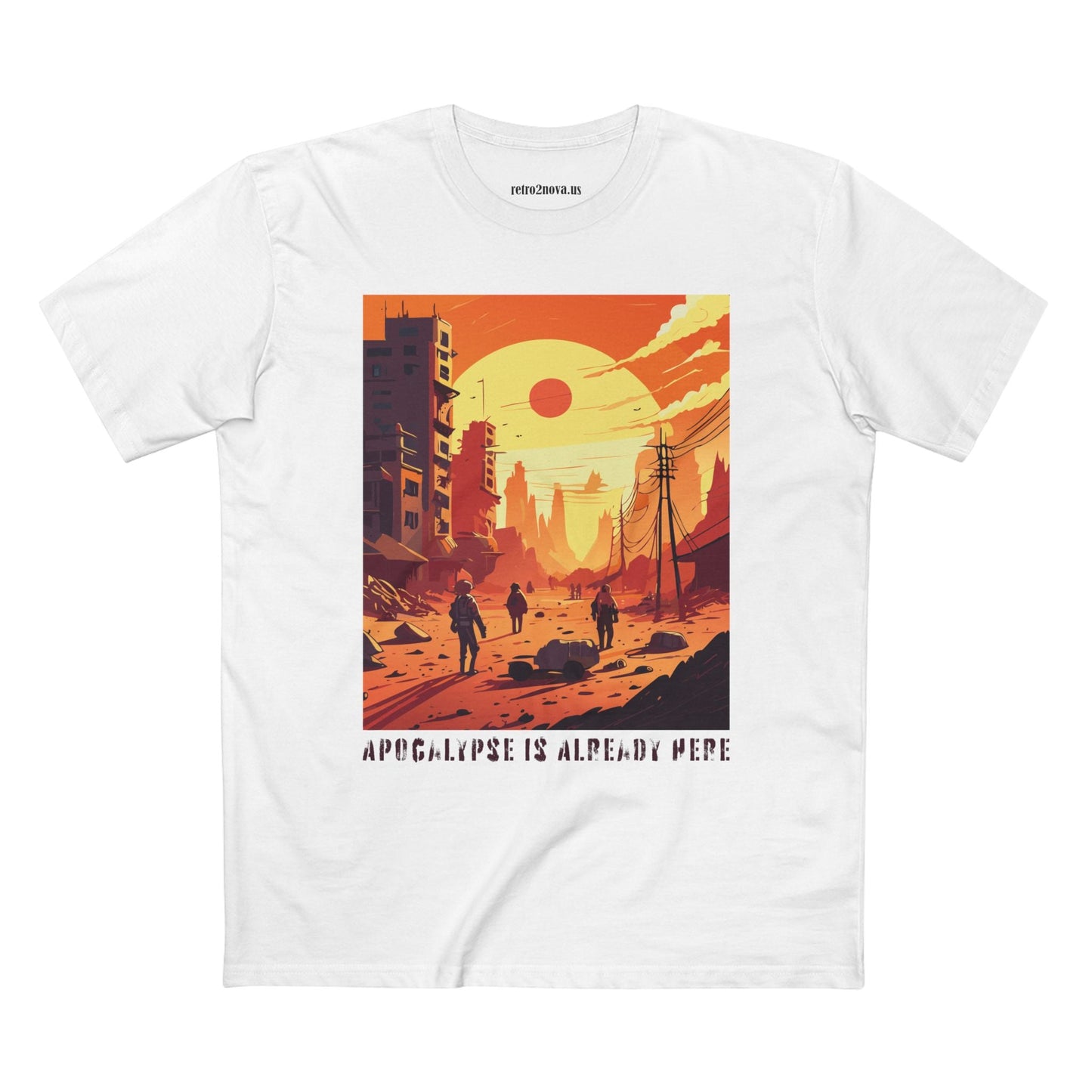 Cataclysm Doomsday Unisex Premium Cotton Tee With Original Art Design From Retro2Nova Collection