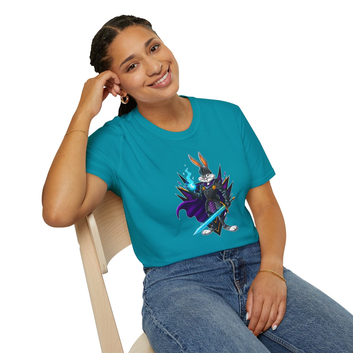 Bugs Bunny Shirt Unisex Gildan Softstyle Tee 100 Percent Cotton Cartoon Graphic Design