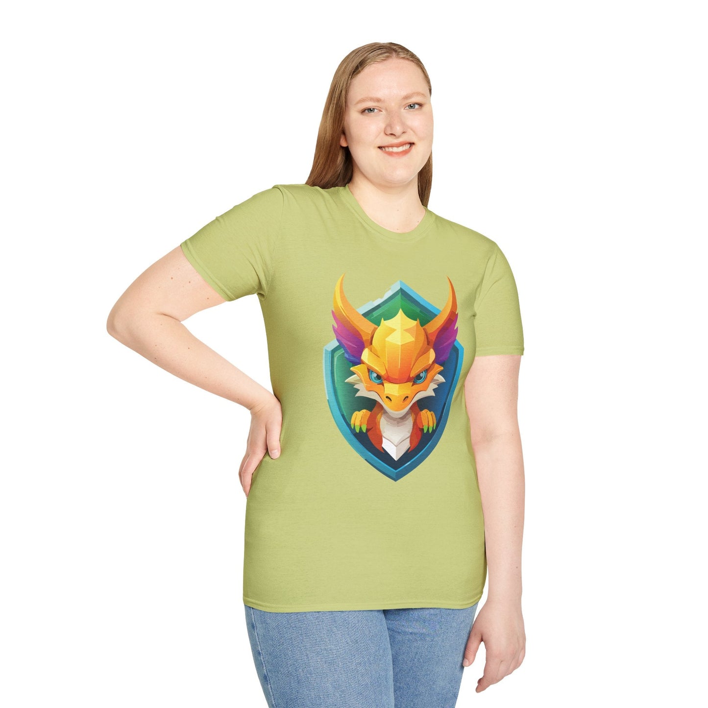 Dragon T Shirt Unisex Dragon Graphic Tee With Animal Design Soft Cotton Gildan Softstyle 64000