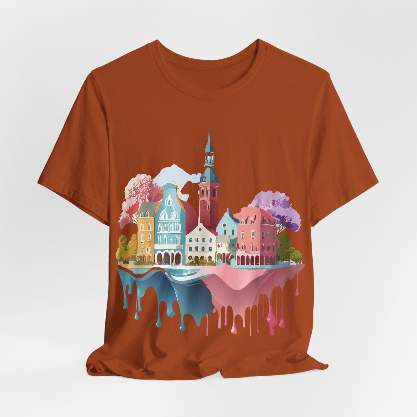 Germany Graphic Tee for Unisex Short Sleeve Shirt by Adelpha Art Design Vintage Inspired