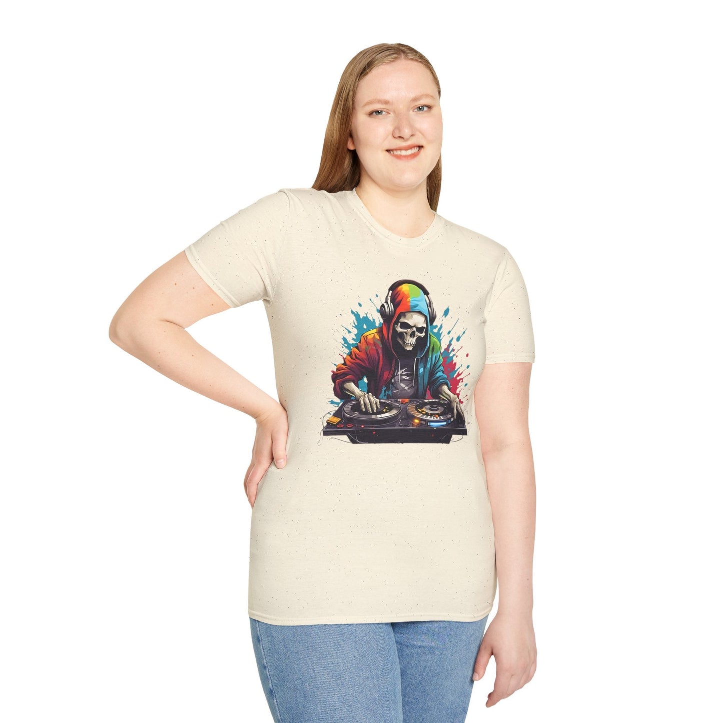 Skull Graphic Unisex Cotton T-shirt with Skeleton Artwork Design 8