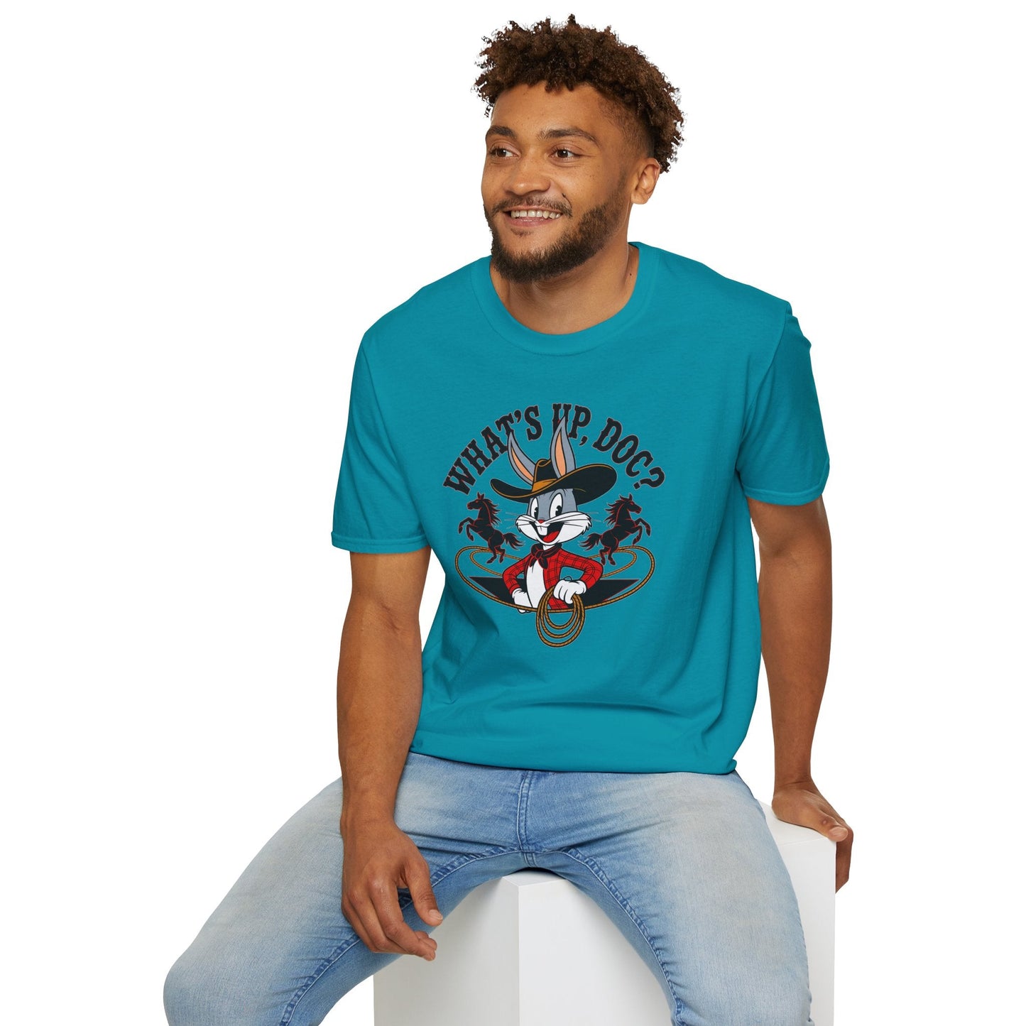 Bugs Bunny Shirt Unisex Cartoon T Shirt With Animation Design Softstyle Gildan 64000