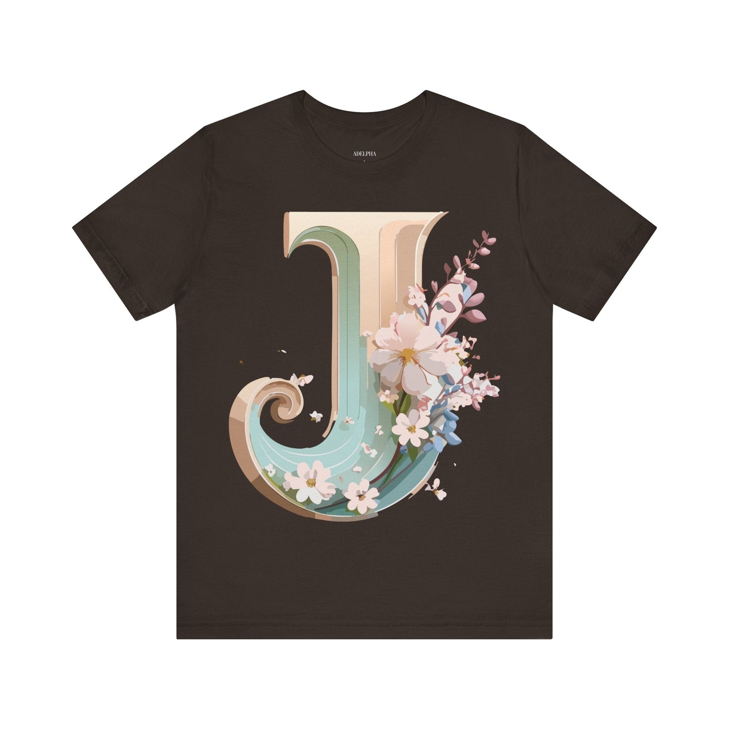 Letter J Graphic Tee Unisex Vintage Inspired Art From Adelpha Short Sleeve Shirt